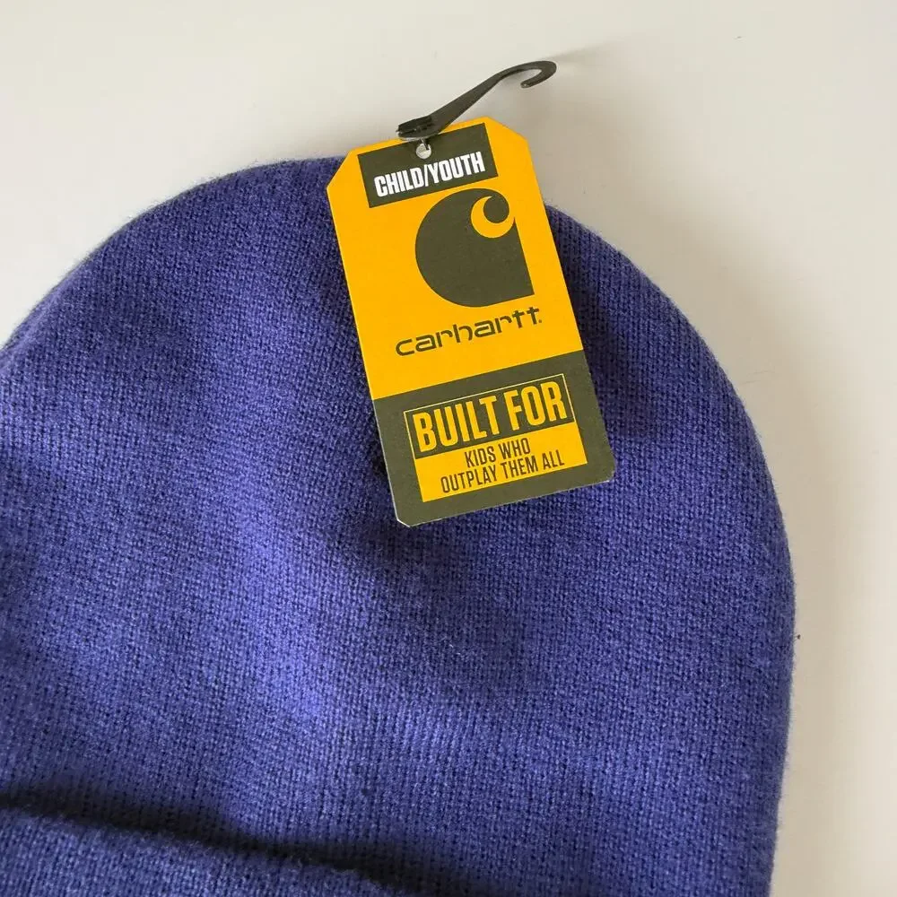 New Carhartt Youth Beanie Hat Navy Blue - One Size